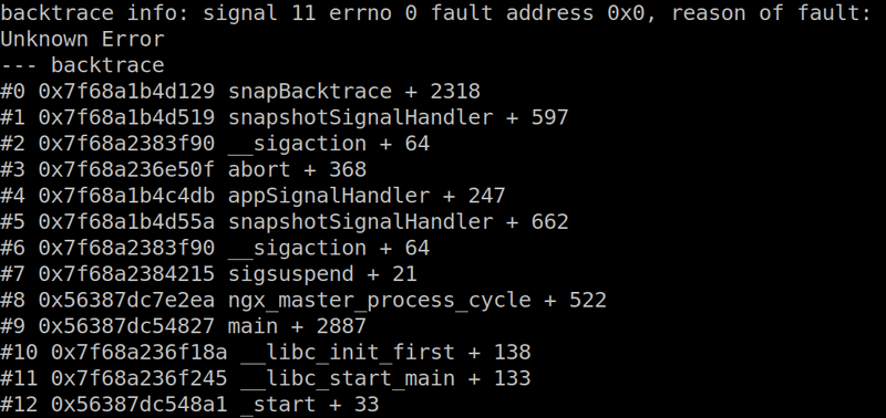 AppScope crash backtrace